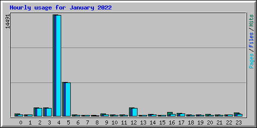 Hourly usage for January 2022